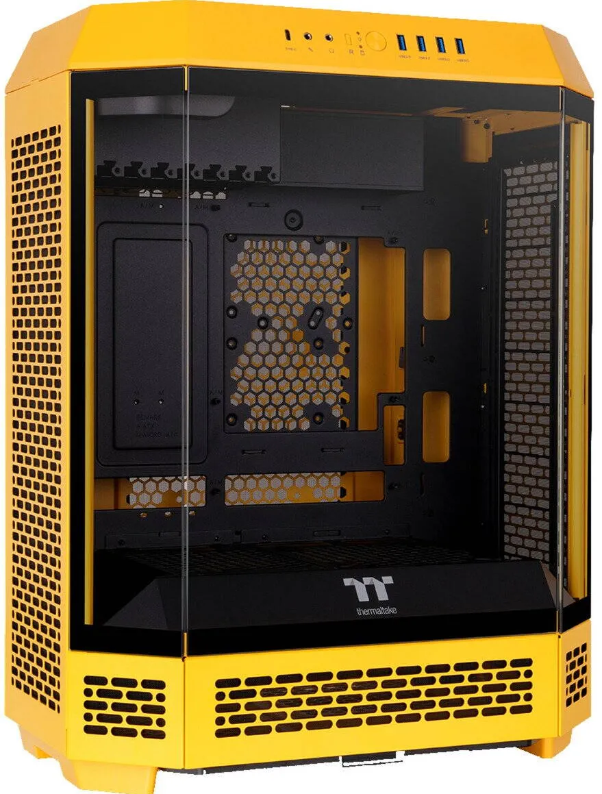 Carcasa PC Thermaltake The Tower 600, tower case yellow, Tempered Glass x 3