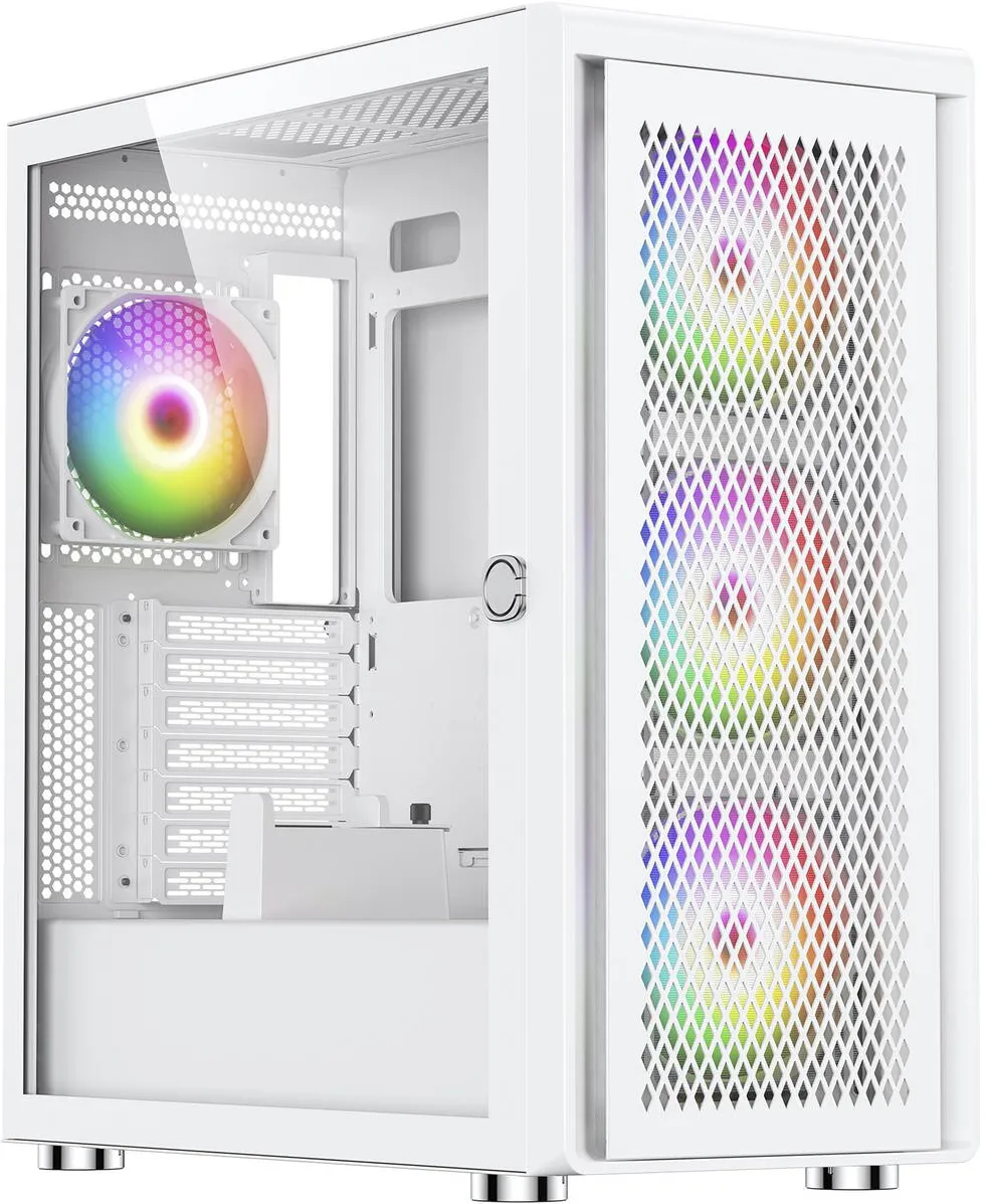 Carcasa PC Silentware Air 100, tower case white, tempered glass