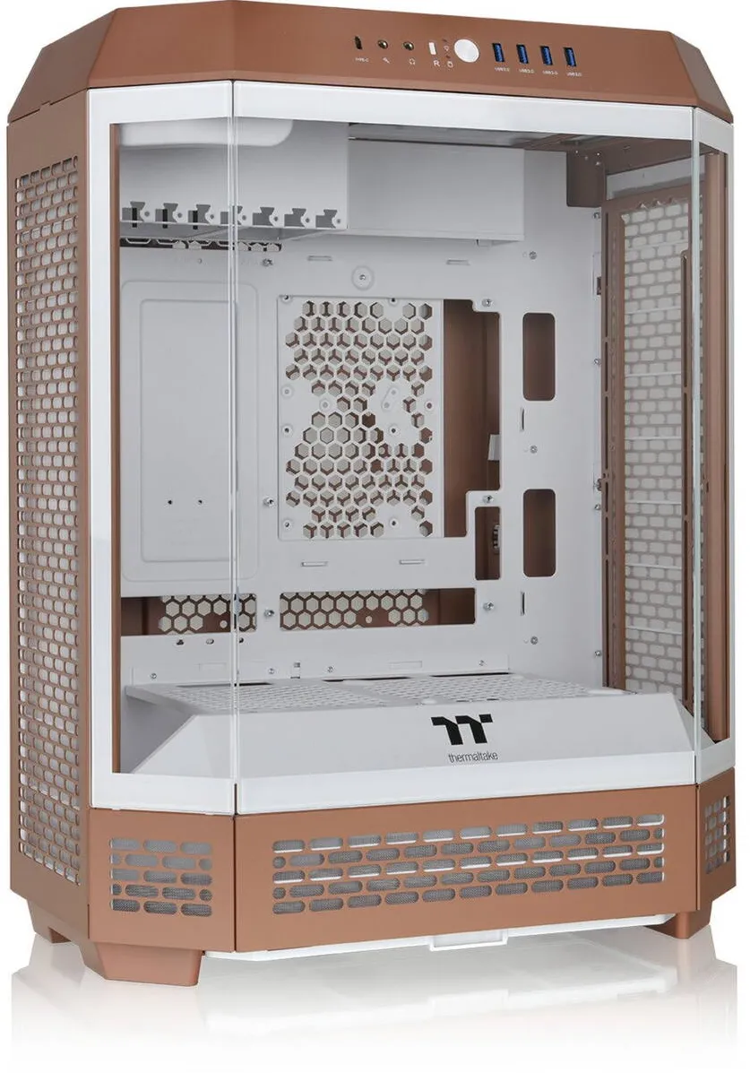 Carcasa PC Thermaltake The Tower 600 , Tower case light brown, Tempered Glass x 3