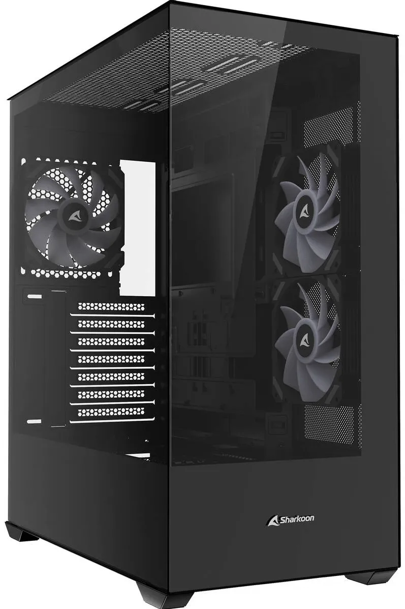 Carcasa PC Sharkoon SK6 ARGB, Tower Negru, Tempered Glass x 2