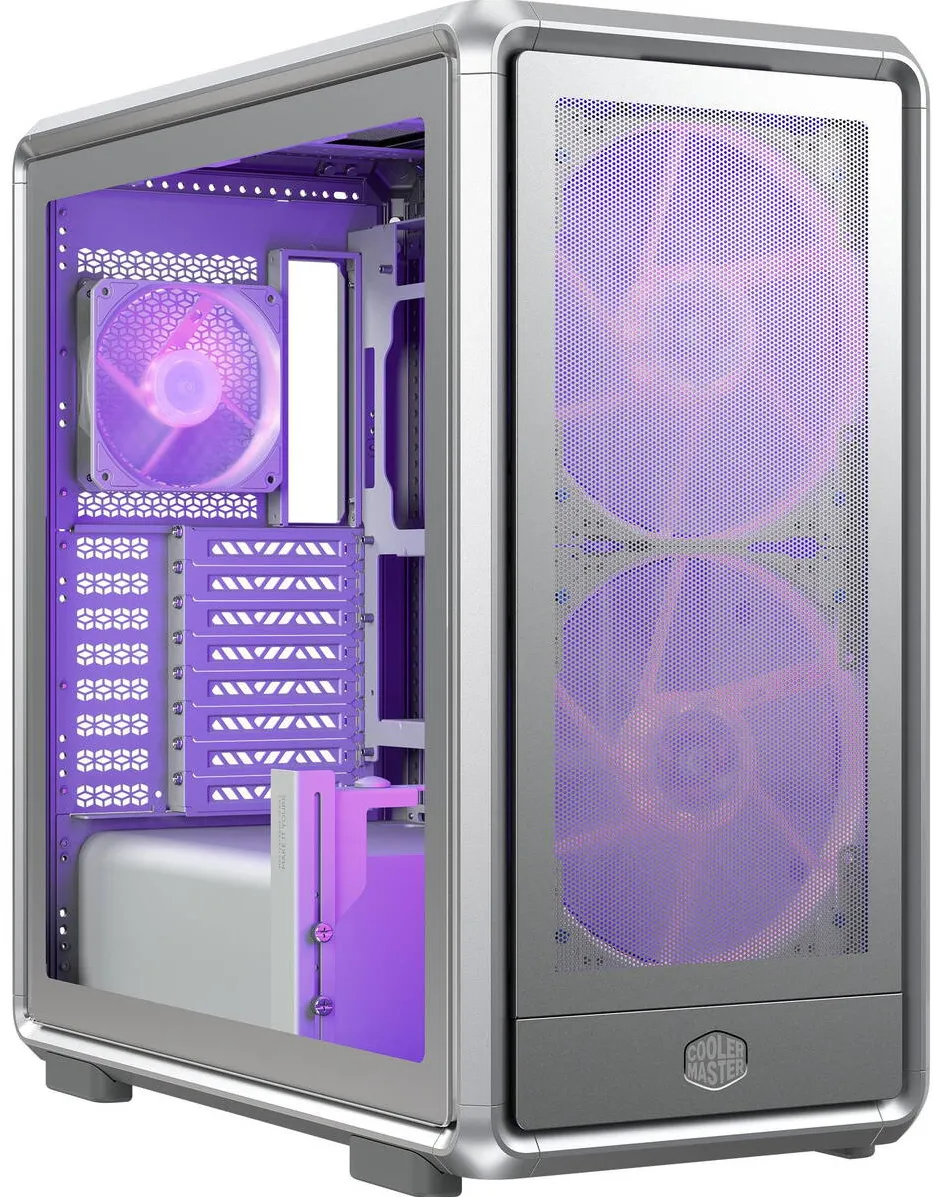 Carcasa PC Cooler Master Masterframe 600 Mesh ARGB, Tower Case Silver, Tempered Glass