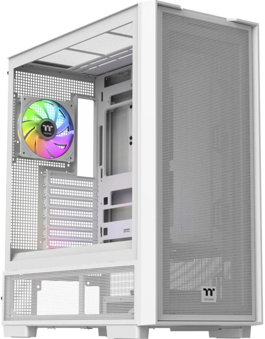 Carcasa PC Thermaltake S380 TG ARGB, Tower Case White, Tempered Glass