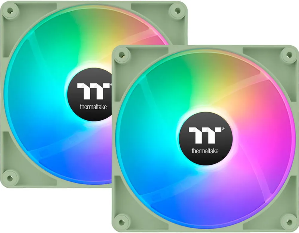 Thermaltake CT140 ARGB Sync PC Cooling Fan Matcha Green (light green, pack of 2, 140 mm)
