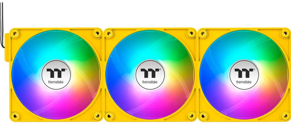 Thermaltake CT140 EX ARGB Sync PC Cooling Fan Bumblebee (Yellow, Pack of 3, 140 mm)