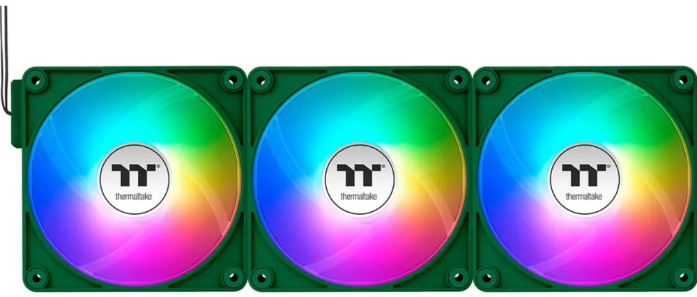 Thermaltake CT140 EX ARGB Sync PC Cooling Fan Racing Green (Green, Pack of 3, 140 mm)