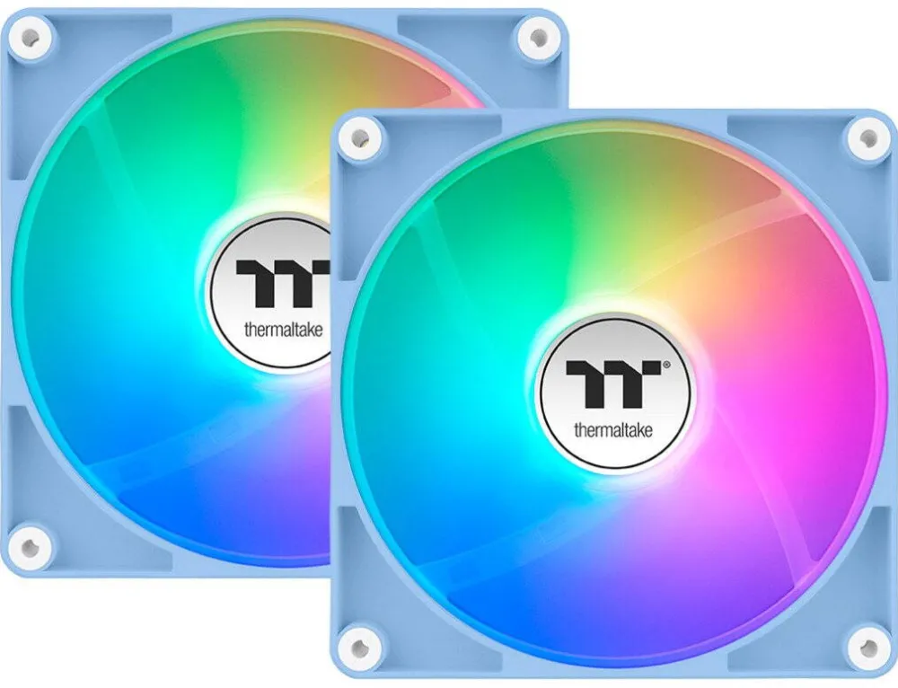 Thermaltake CT140 ARGB Sync PC Cooling Fan Hydrangea Blue, case fan light blue, 2-pack, 140 mm