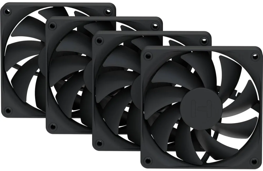 HYTE FA12, black case fans, 4-pack, 120 mm