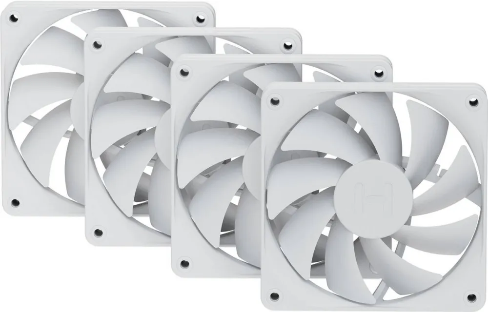 HYTE FA12, white case fan, 4-pack, 120 mm
