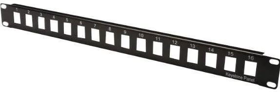 Accesoriu Retea Digitus Patchpanel 1HE 16-Port ungeschirmt schwarz
