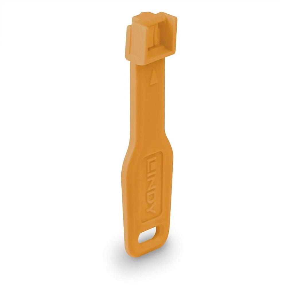 Accesoriu Laptop Lindy RJ45 Port Schlösser Orange, 10 Stck + 1 Schlüssel