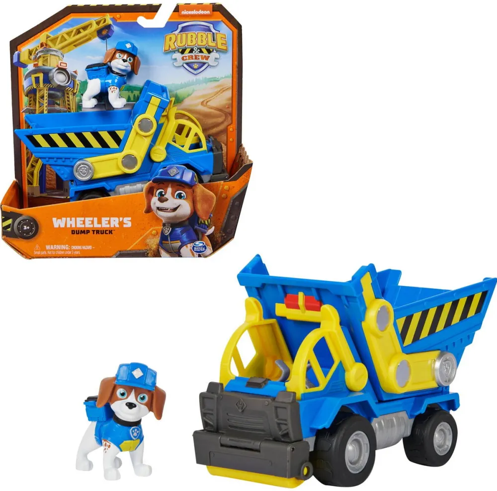 Spin Master Rubble & Crew - Dump Truck Construction Vehicle with Wheeler Figure, Toy Vehicle