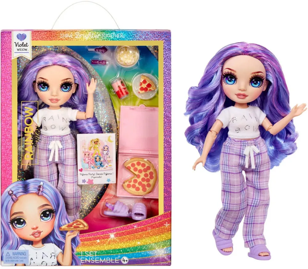 Mga Rainbow High Junior High PJ Party - Violet (Purple), Doll