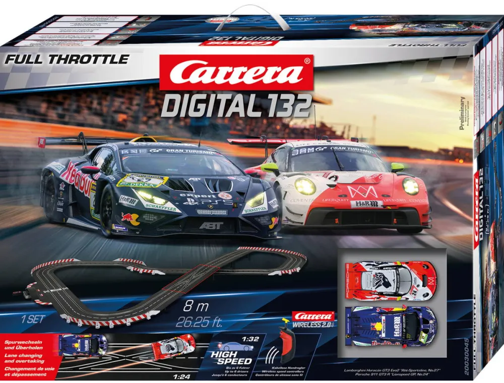 Jucarie creativa Carrera DIGITAL 132 Full Throttle, racetrack