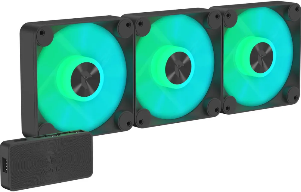 APNX FP1-120-3 Pack, Case Fans, Black, 3-Pack, 120 mm