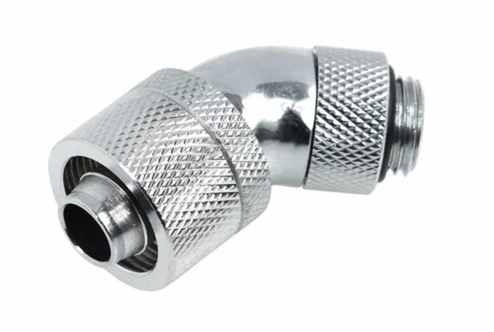 Alphacool HF screw connection 45° 1/4", chrome (17083)