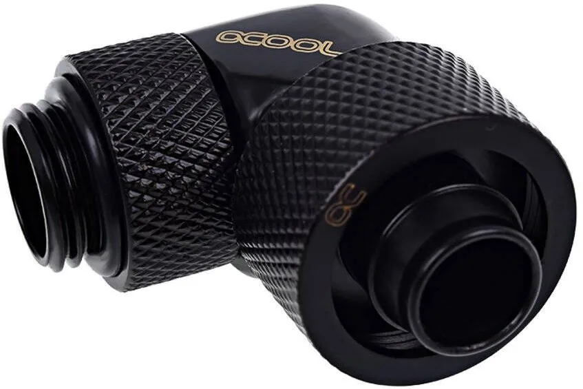 Alphacool Eiszapfen 90° hose fitting 1/4" on 16/10mm, black - 17236