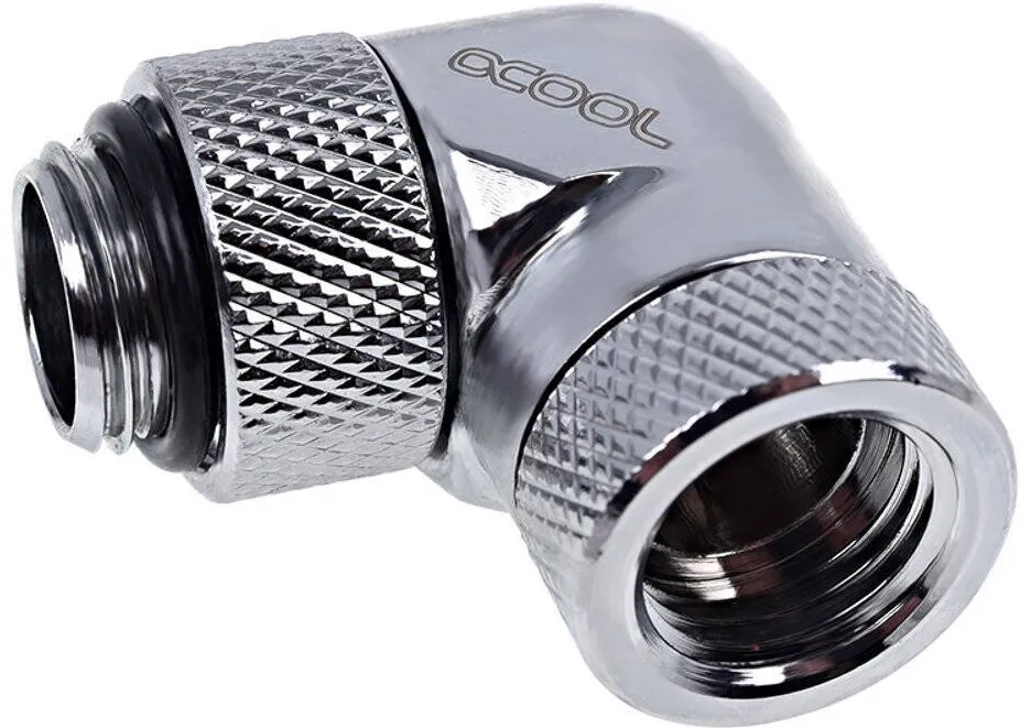 Alphacool Eiszapfen 90° L-angle adapter 1/4", chrome-plated - 17261