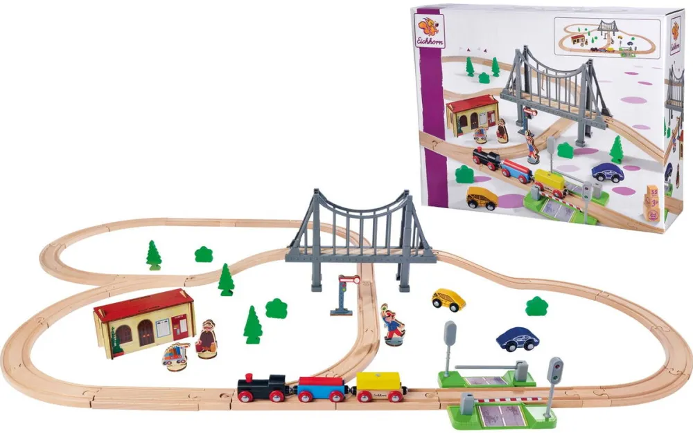 Simba Dickie Eichhorn train set with bridge (55 pieces)