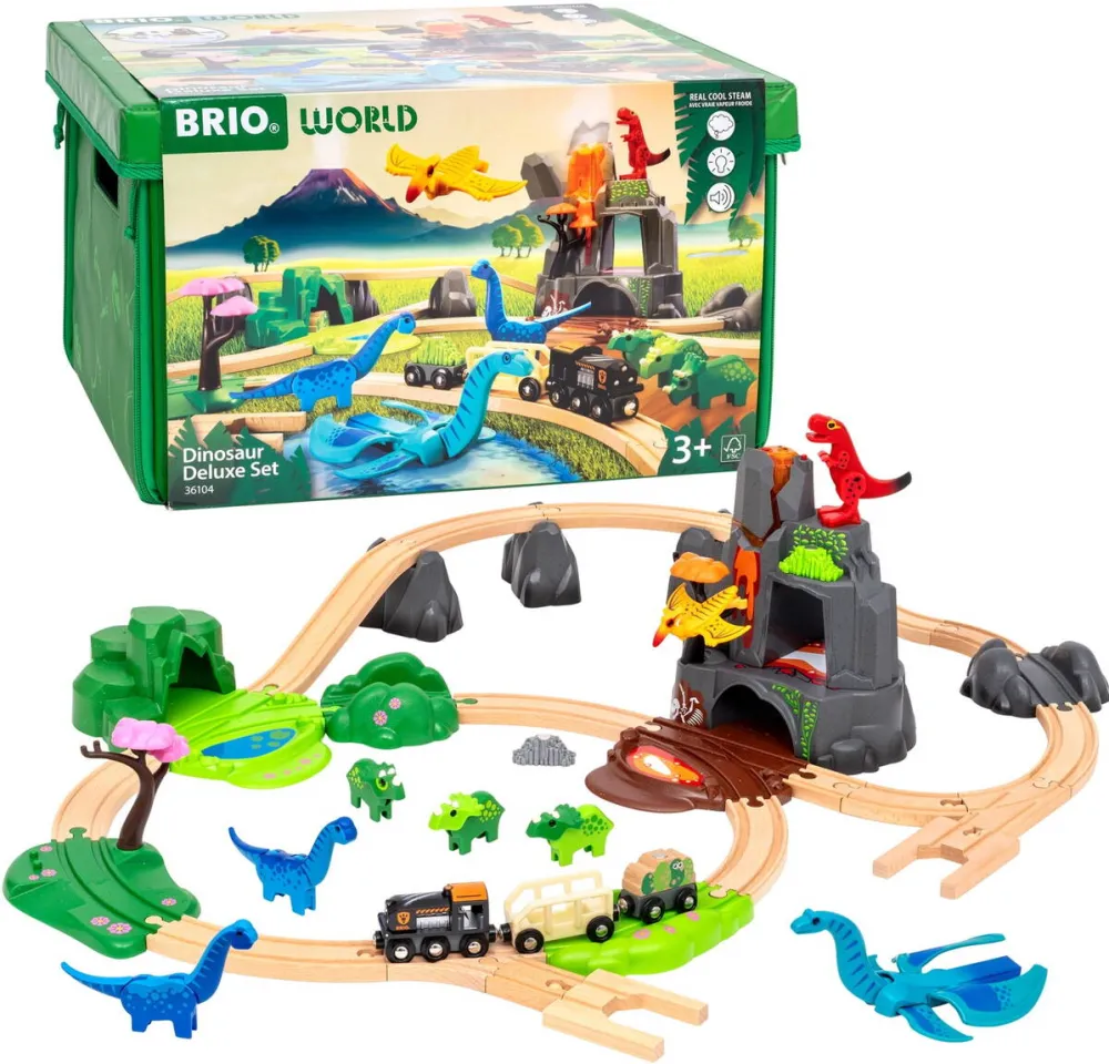 Ravensburger BRIO World Dinosaur Deluxe Set, Railway