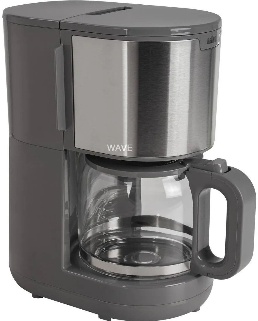 Cafetiera BRAUN PurShine KF 1500, filter machine grey/stainless steel