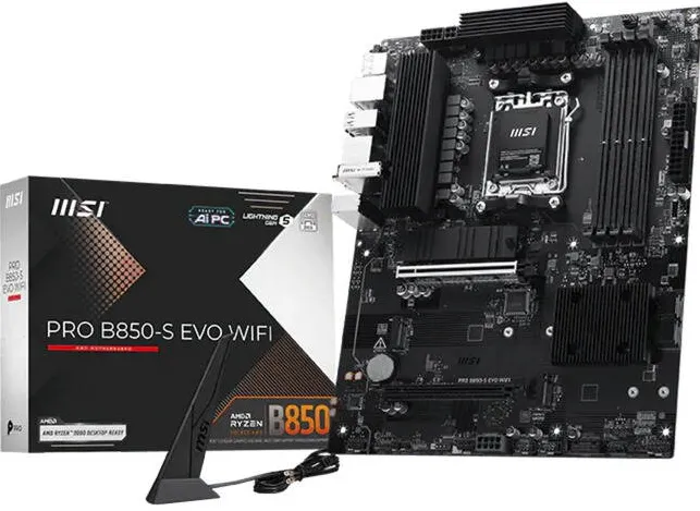 Placa de Baza MSI Pro B850-S Evo WiFi              (B850,AM5,ATX,DDR5)