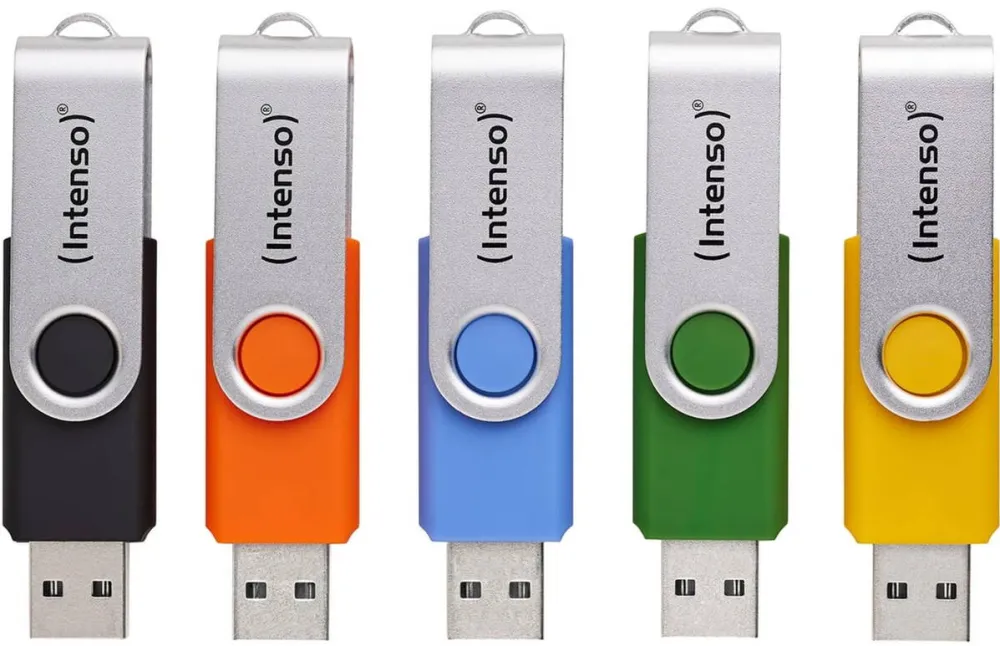 Memorie USB Intenso Office Line 16GB 3.2 Multipack x5 bunt