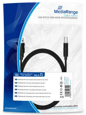 Cablu MediaRange Cablu Imprimanta USB 2.0 1.8M MRCS101