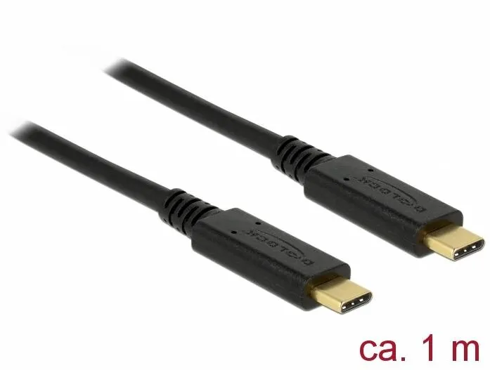 DELOCK USB 3.1 Gen 2 (10 Gbps) Type-C la Type-C 1 m PD 3 A E-Marker