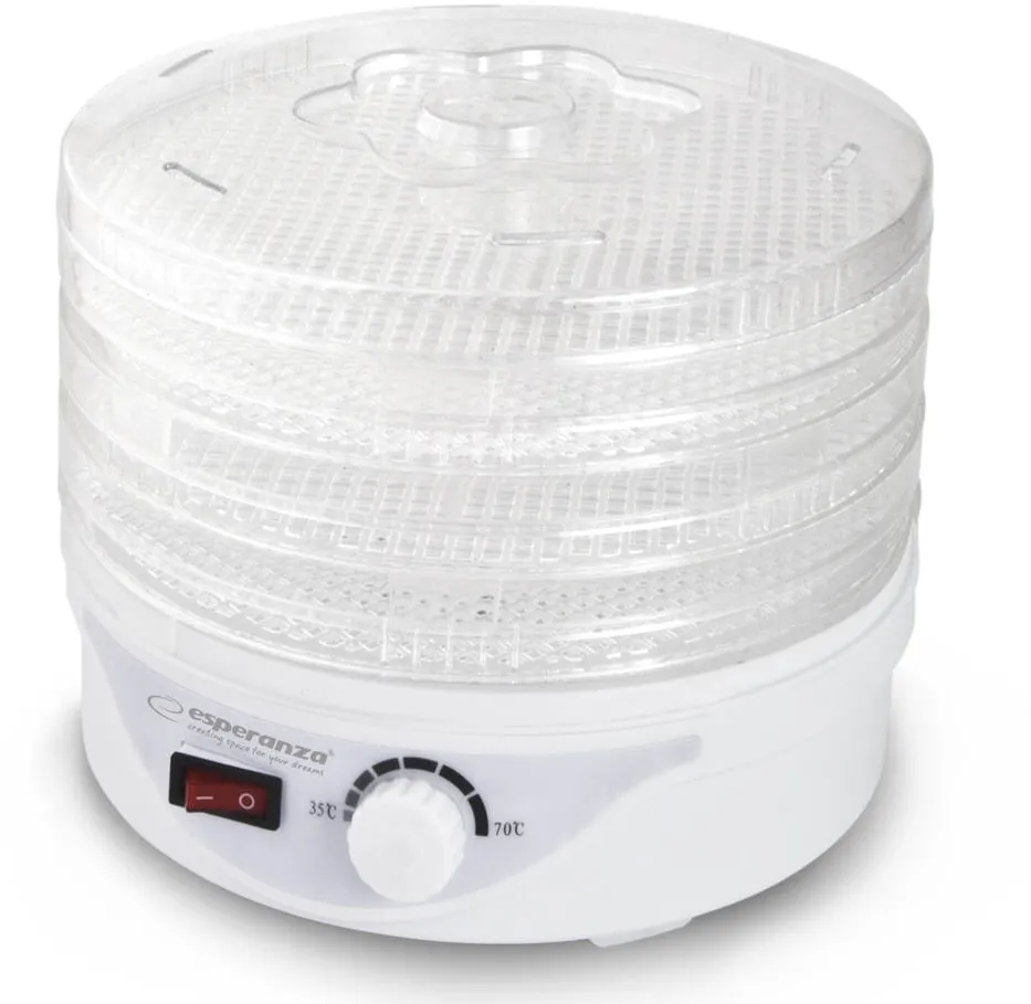 Esperanza Deshidratator de alimente, transparent, 8 moduri de uscare, 250 W, alb