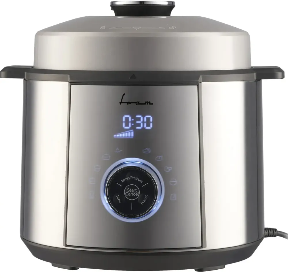 FRAM Multicooker cu gatire la presiune FPCK-R57IX, 1100W, 3.7L, presiune max 0.8bar, 10 programe, Argintiu