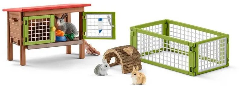 Schleich Jucarie Farm World 42420 Rabbit Hutch
