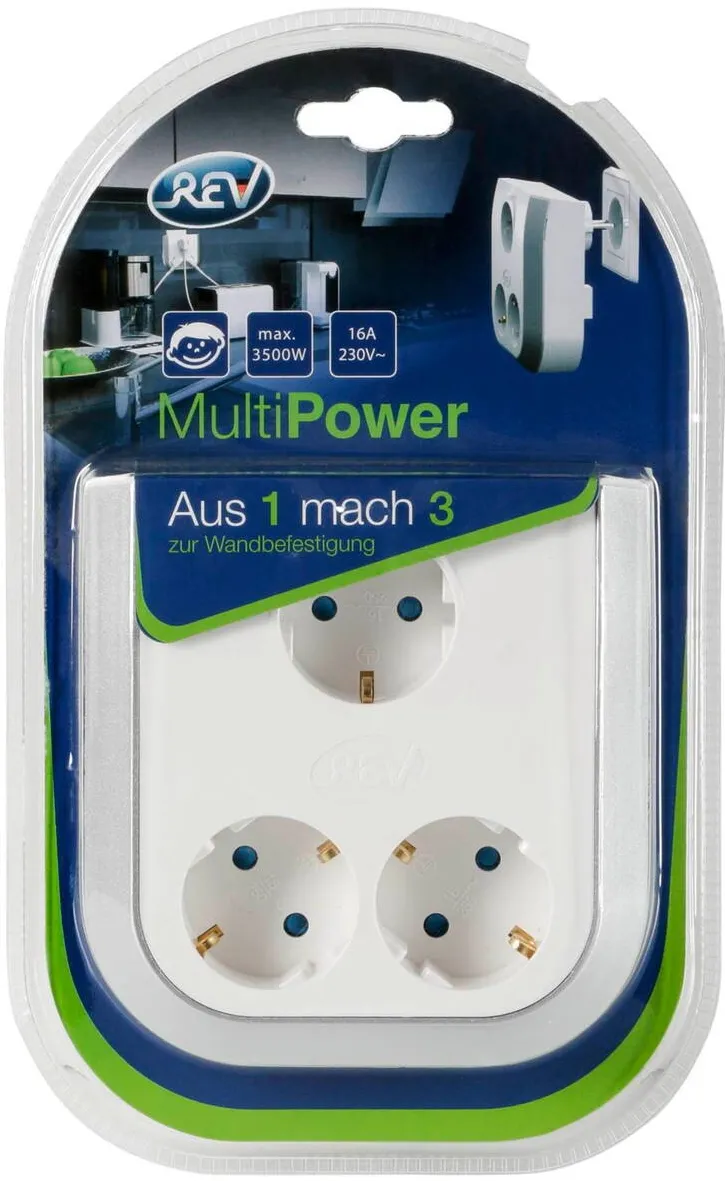 REV Priza / Prelungitor MultiPower 3-fold Socket extension
