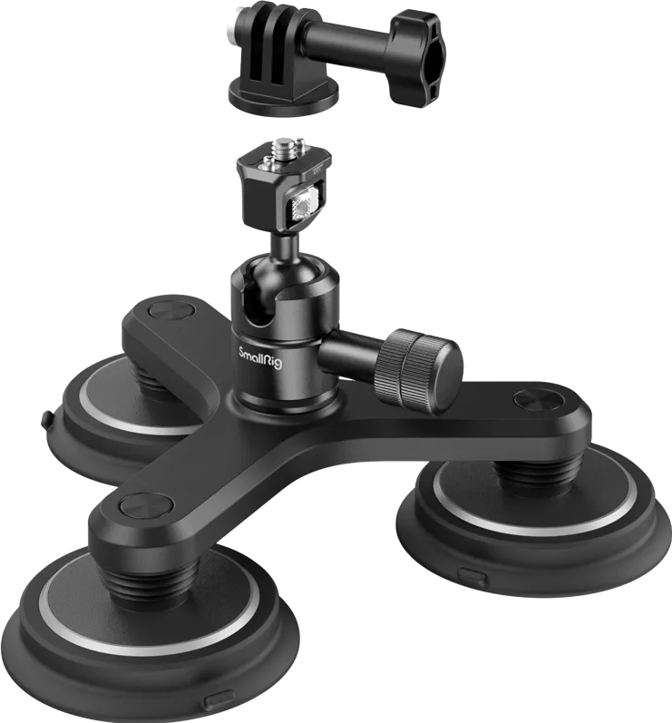 SmallRig 4468 Triple Magnetic Suction Cup Mounting Support Kit for Action Cameras