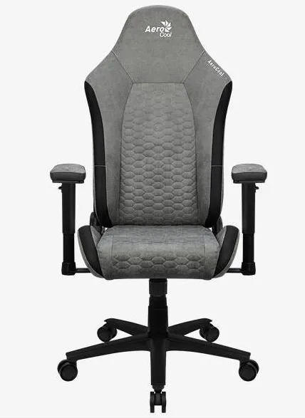 Scaun Gaming Aerocool Crown AeroSuede Universal Padded seat Stone Grey