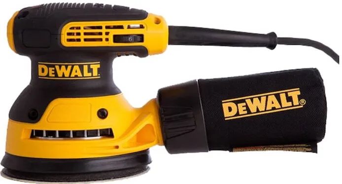 DeWalt Slefuitor orbital/cu excentric electric DeWALT DWE6423, 125 mm, 280W, turatie variabila 8000-11000/min, alimentare 230V, sac pentru praf inclus, compatibil aspiratoare cu DEWALT AirLock, greutate 1.28 kg