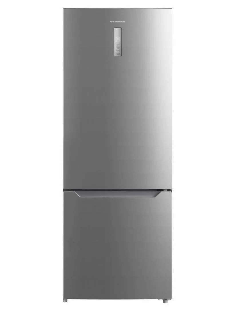 HEINNER Combina frigorifica HCNF-M435INVHXE++, 435 l, Clasa E, No Frost, Compresor Inverter, Display LED Touch, Super Racire, Super Congelare, Interior Inox, H 188 cm (Inox)