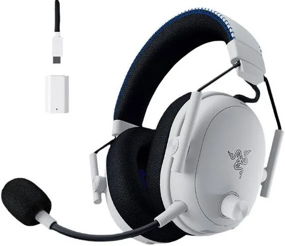 Casti Over-Head RAZER BlackShark V3 Pro for PlayStation Gaming, Over-Ear,Wireless,  White