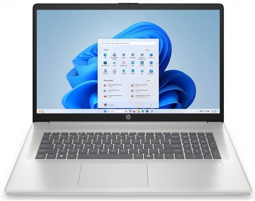 Laptop HP 17-cp2216nw Ryzen 5 7520U 17.3inch FHD 16GB 512GB Windows 11 Home Argintiu