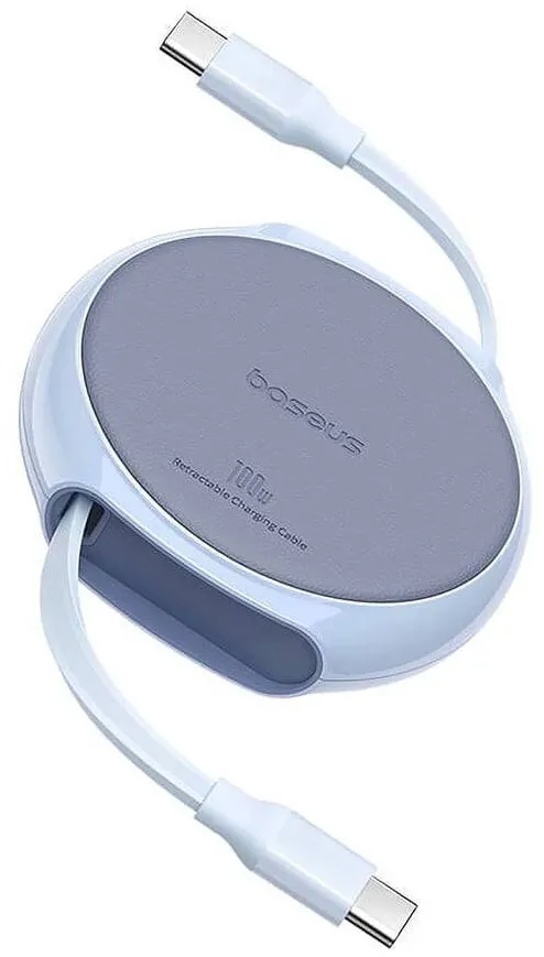 Baseus CABLU alimentare si date Free2Draw Mini, Fast Charging Data Cable pt. smartphone, retractabil, USB Type-C la USB Type-C 100W, 1m, albastru "P10368400311-00"- 6932172653590