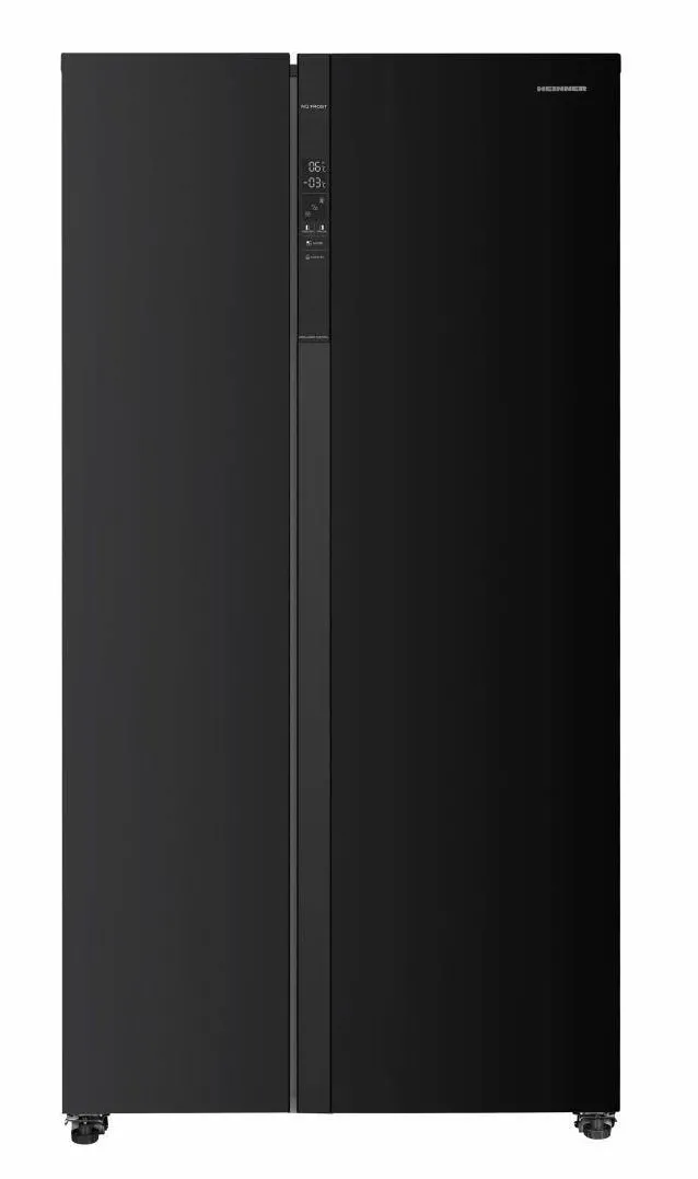 HEINNER Side by side HSBS-HM532NFBKE++, Full No frost, compresor Inverter, clasa E, display LED cu control touch, 532 L, Negru