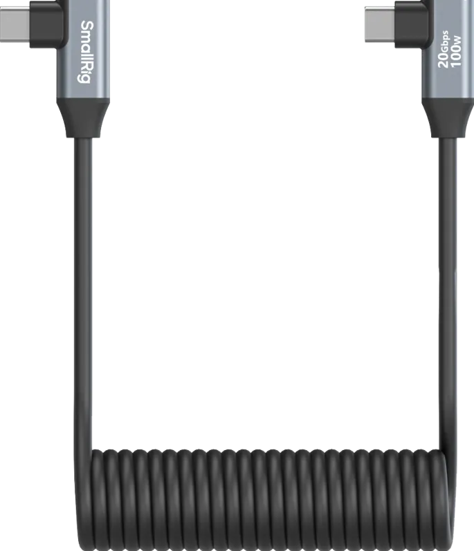 SmallRig SmallRig 4793 USB-C Angled to USB-C Angled Coiled Data Cable