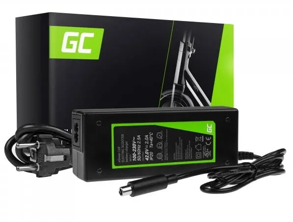 Green Cell Incarcator eBike pentru trotinete 42V, Xiaomi Mijia M365, M365 Pro / Segway Ninebot ES1, ES2, ES3, ES4 / Lime / Hive / Bird