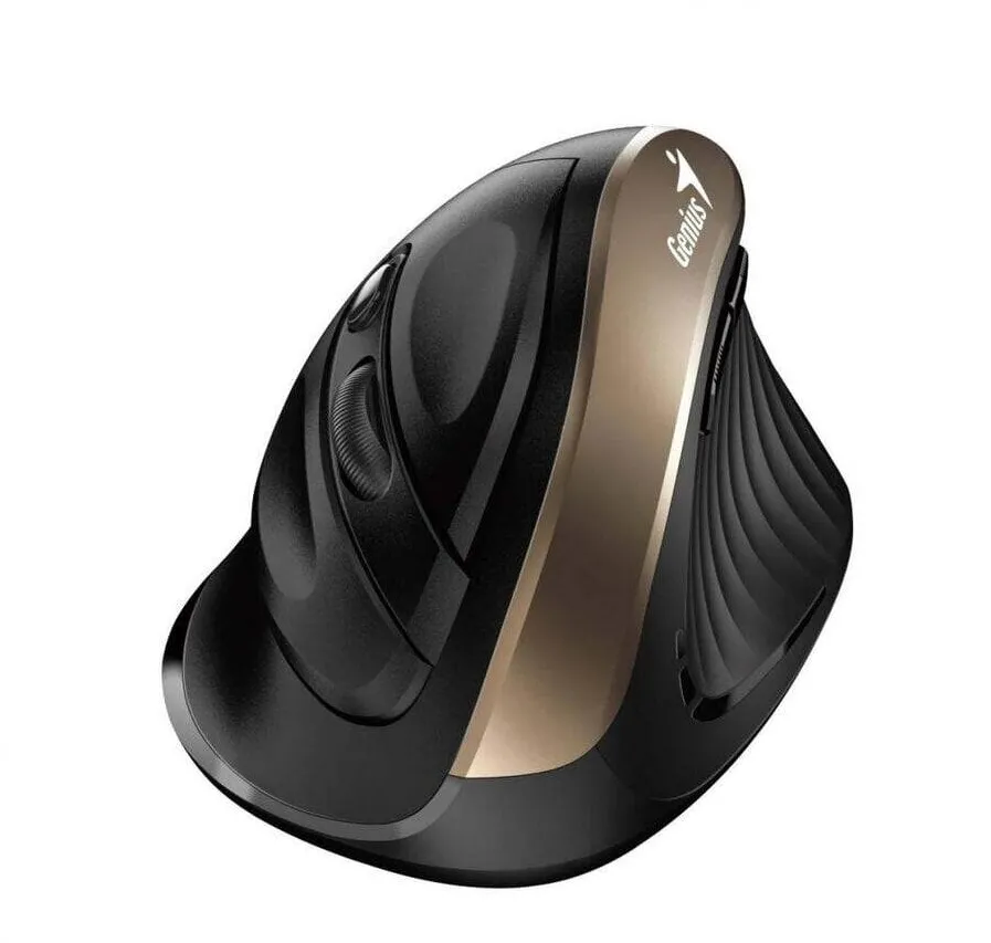 Mouse GENIUS Ergo "NX-8250S", PC sau NB, wireless, 2.4GHz, optic, 1600 dpi, butoane/scroll 5/1, gold, "31030031400"