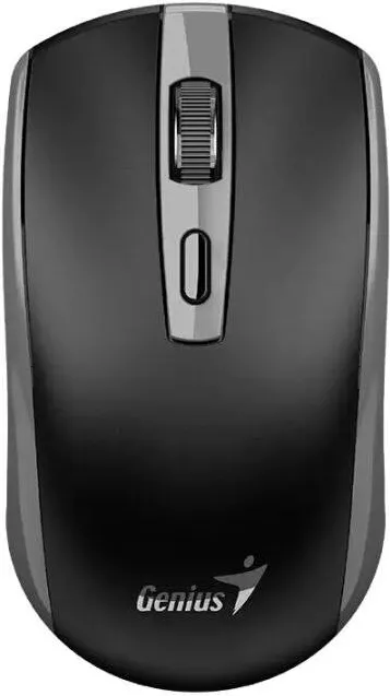 Mouse GENIUS "ECO-8150", PC sau NB, wireless 2.4GHz, optic, 1200 dpi, butoane/scroll 3/1, acumulator, buton Copilot, negru-gri, "31030045402" 4710268262602
