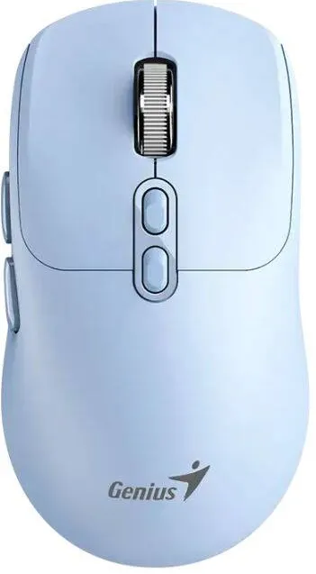 Mouse GENIUS "NX-8080S", PC sau NB, wireless 2.4GHz, Bluetooth, optic, 1600 dpi, butoane/scroll 6/1, acumulator, buton Copilot, albastru deschis, "31030042402" 4710268262480