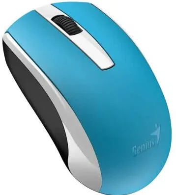 Mouse GENIUS "ECO-8100", PC sau NB, wireless 2.4GHz, optic, 1200 dpi, butoane/scroll 3/1, acumulator, albastru, "31030046401" 4710268 262756