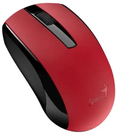 Mouse GENIUS "ECO-8100", PC sau NB, wireless 2.4GHz, optic, 1200 dpi, butoane/scroll 3/1, acumulator, rosu, "31030046402" 4710268 262763