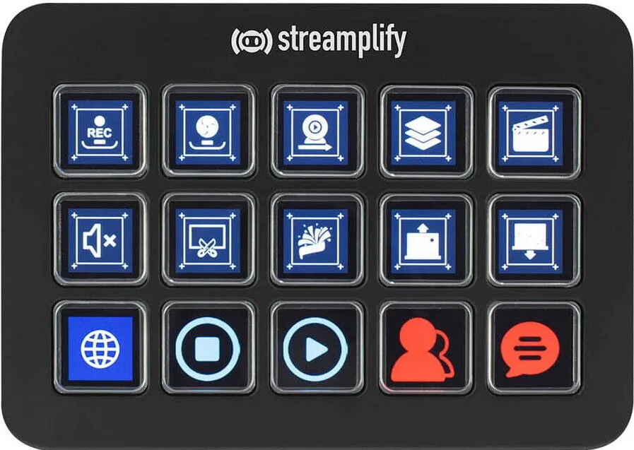 streamplify STREAMING DECK ONE, 15 butoane, USB Hub, Negru, SPUD-DO20A01.11