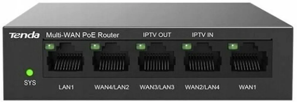 Router Wireless Tenda Router Wireless Tenda ROUTER Tenda PoE max 30W port, 5 porturi LAN/WAN Gigabit, metalica rackabil, "G0-5G-PoE"