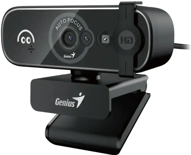 Camera Web GENIUS senzor 1080p Full-HD cu rezolutie video 1920x1080, FaceCam Open, microfon, auto focus, 82 grade view, cablu 1.5m, black